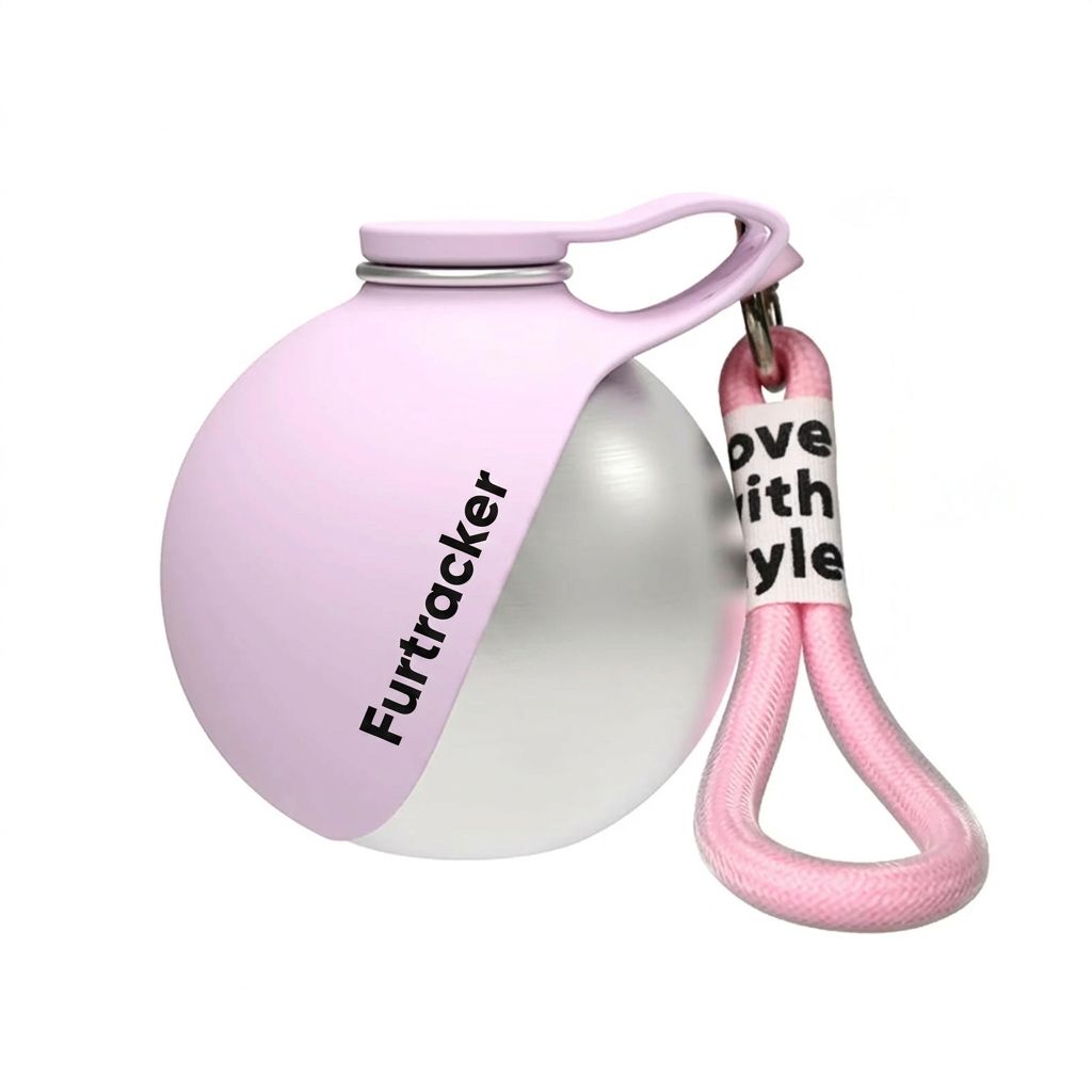 FurTracker™ Stainless Steel Pet Water Bottle — Portable Hydration for Dogs & Cats