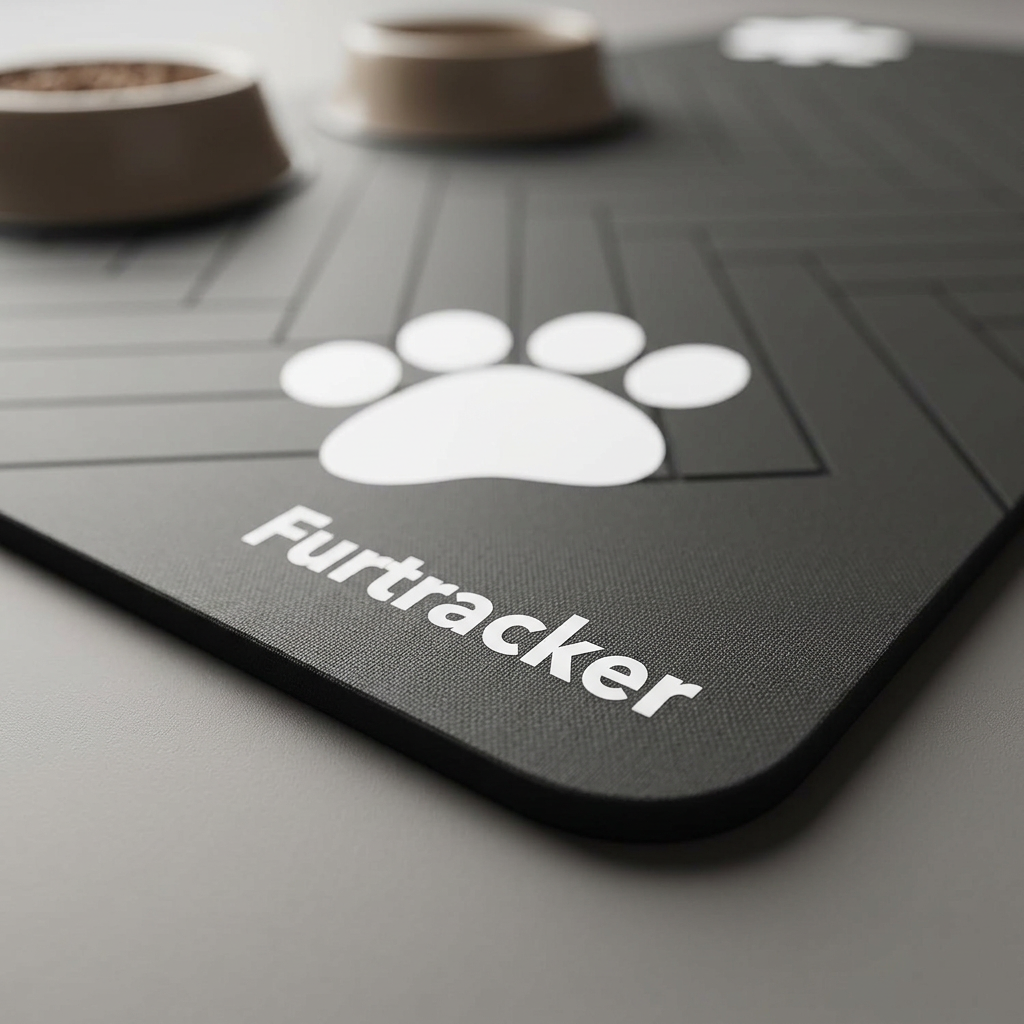 FurTracker™ Pet Feeding Mat — Non-Slip Waterproof Food Mat for Dogs & Cats