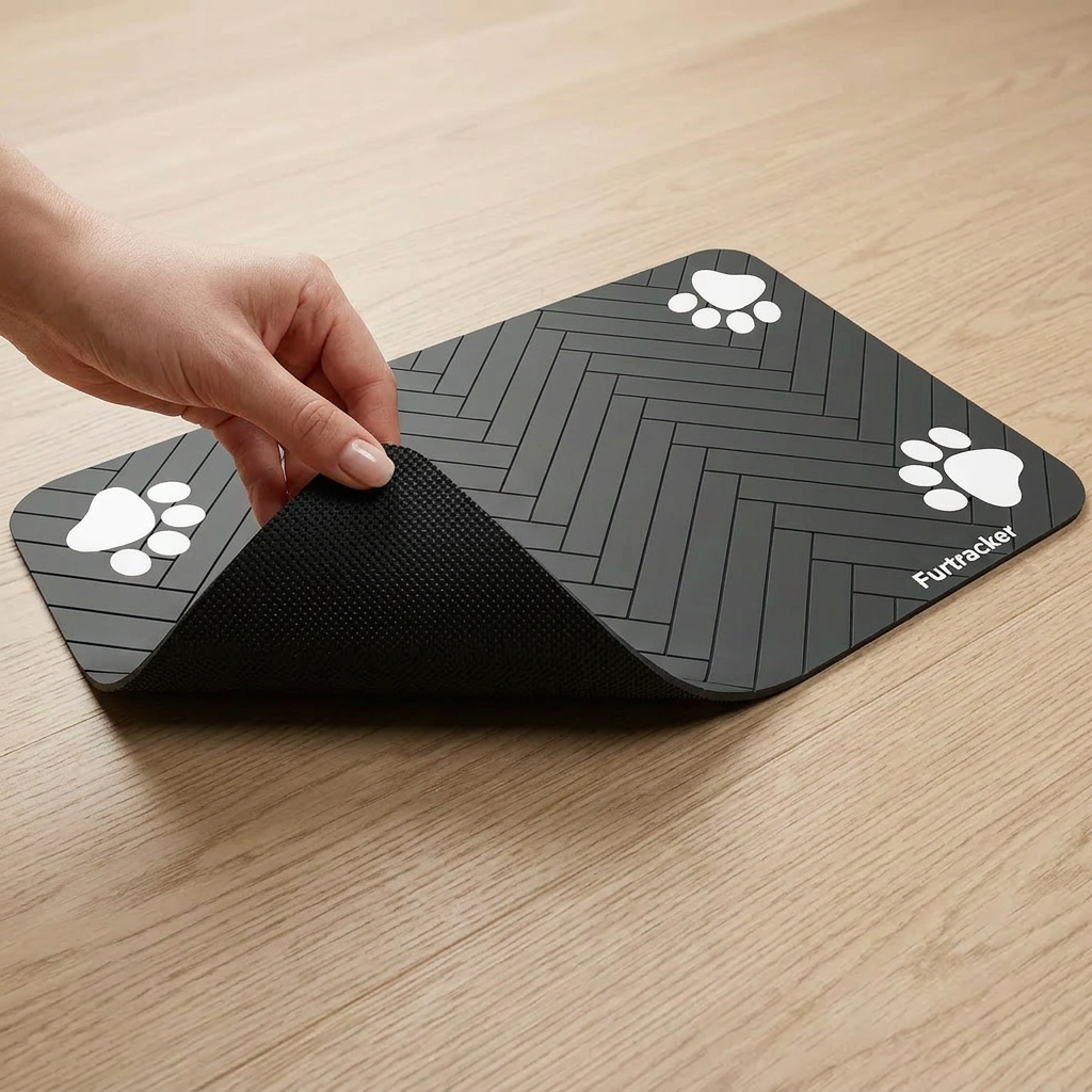 FurTracker™ Pet Feeding Mat — Non-Slip Waterproof Food Mat for Dogs & Cats