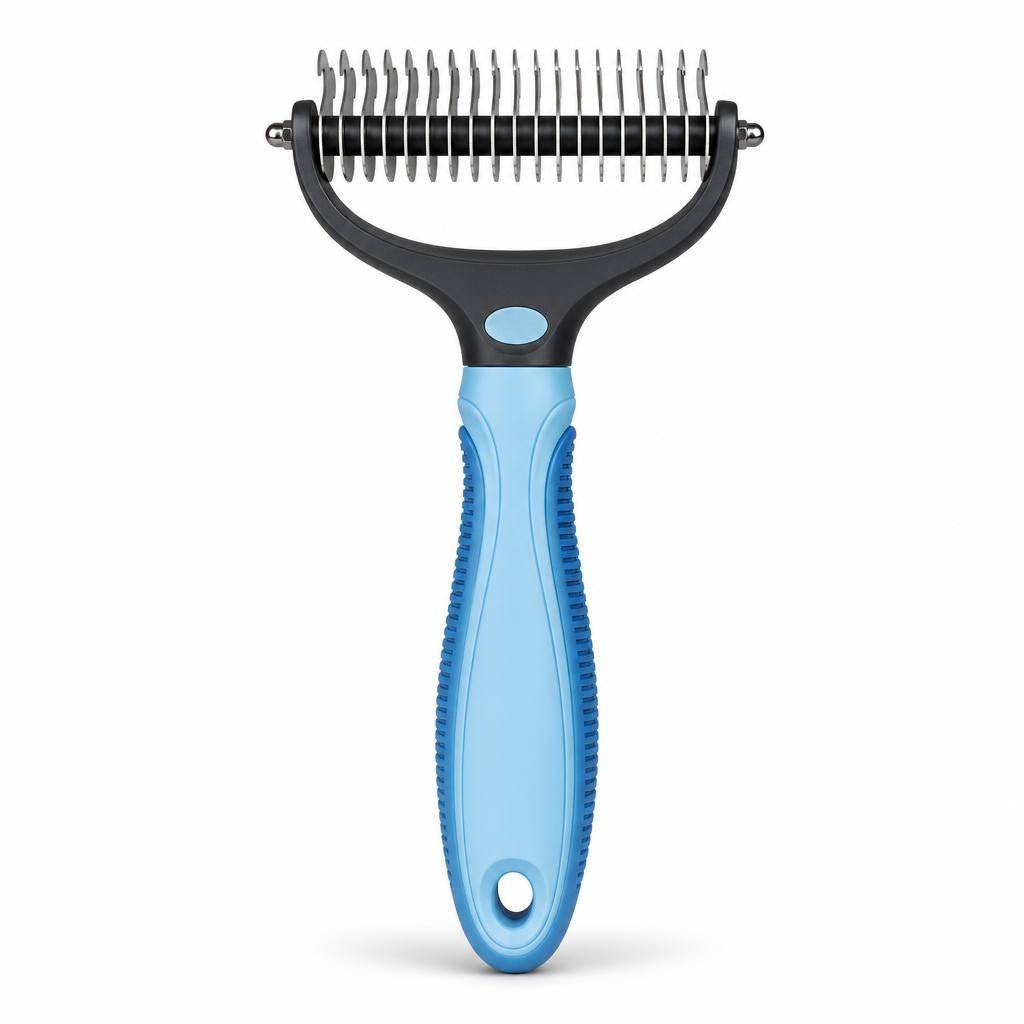 FurTracker™ Professional Pet Hair Removal Comb — Deshedding Brush for Dogs & Cats | Stainless Steel