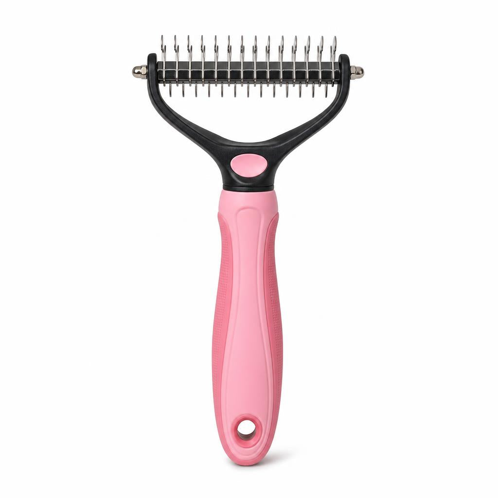 FurTracker™ Professional Pet Hair Removal Comb — Deshedding Brush for Dogs & Cats | Stainless Steel