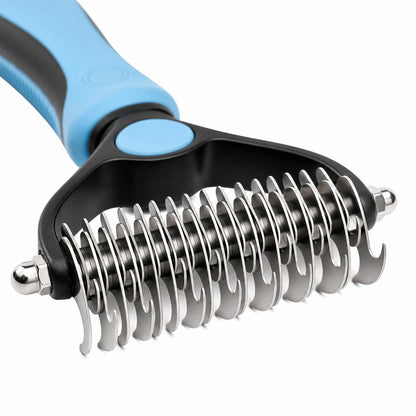 FurTracker™ Professional Pet Hair Removal Comb — Deshedding Brush for Dogs & Cats | Stainless Steel