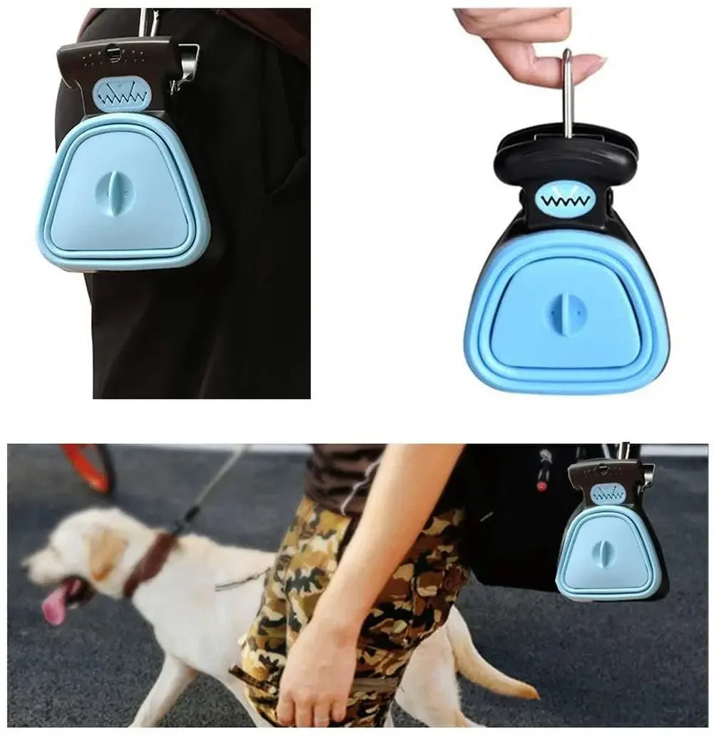Foldable Pet Pooper Scooper with Decomposable Bags — Portable Dog Waste Picker & Excreta Cleaner