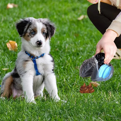 Foldable Pet Pooper Scooper with Decomposable Bags — Portable Dog Waste Picker & Excreta Cleaner
