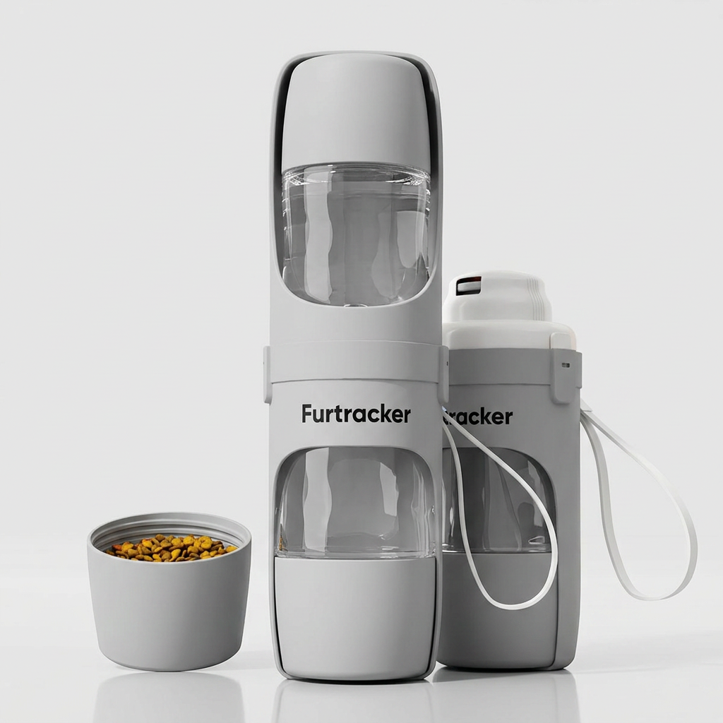 FurTracker™ Portable Dog Water Bottle — Ergonomic Leak-Proof Outdoor Hydration Dispenser