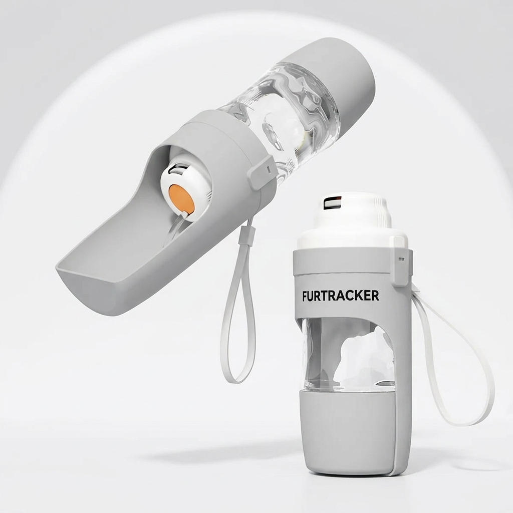 FurTracker™ Portable Dog Water Bottle — Ergonomic Leak-Proof Outdoor Hydration Dispenser