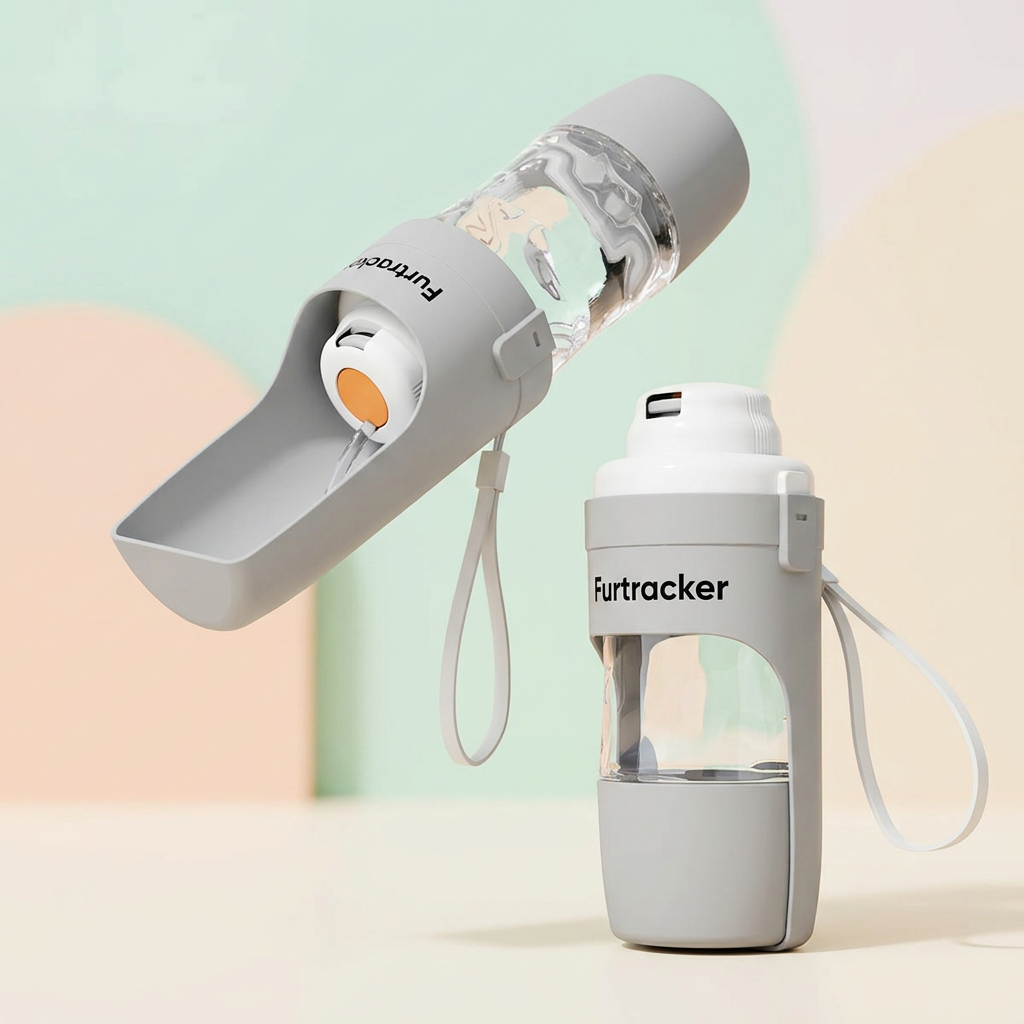 FurTracker™ Portable Dog Water Bottle — Ergonomic Leak-Proof Outdoor Hydration Dispenser