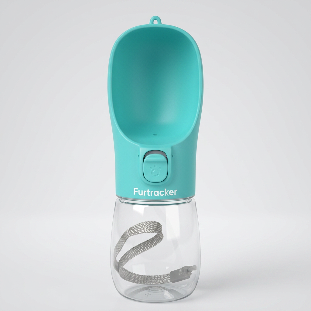 FurTracker™ Dog Cat Water Bottle — Portable Outdoor Water Dispenser with Food Storage